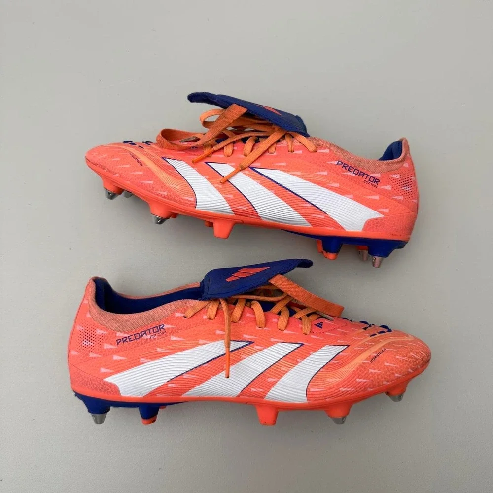 adidas Predator Pro SG fold over tongue Size US 9.5 Orange Coral Blaze